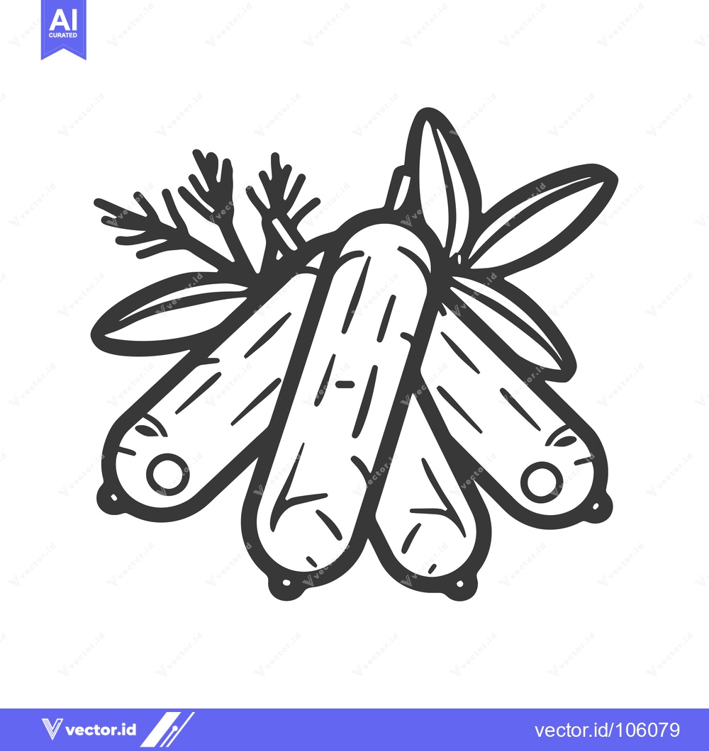 Premium Vector of Three Cinnamon Sticks with Leaves and Stem