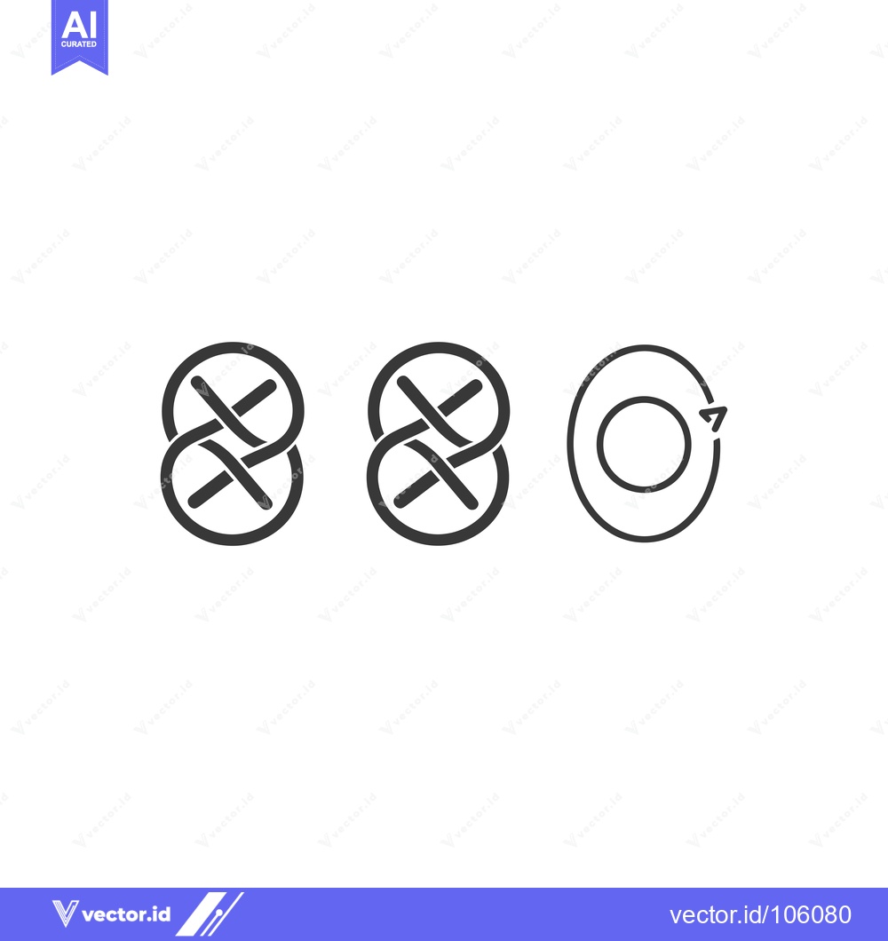 Premium Vector of Three Circular Symbols with Intersecting Lines and an Arrow