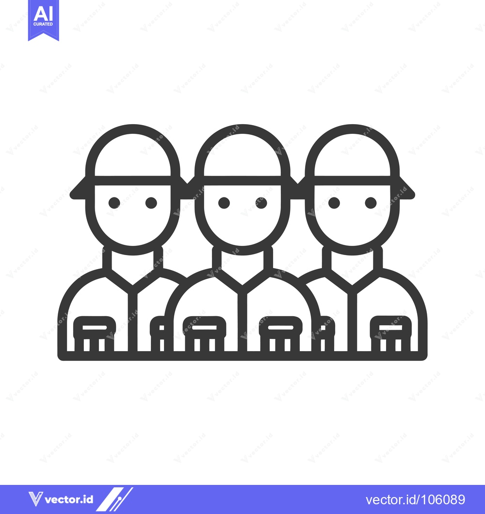 Premium Vector of Three Construction Workers Wearing Hard Hats