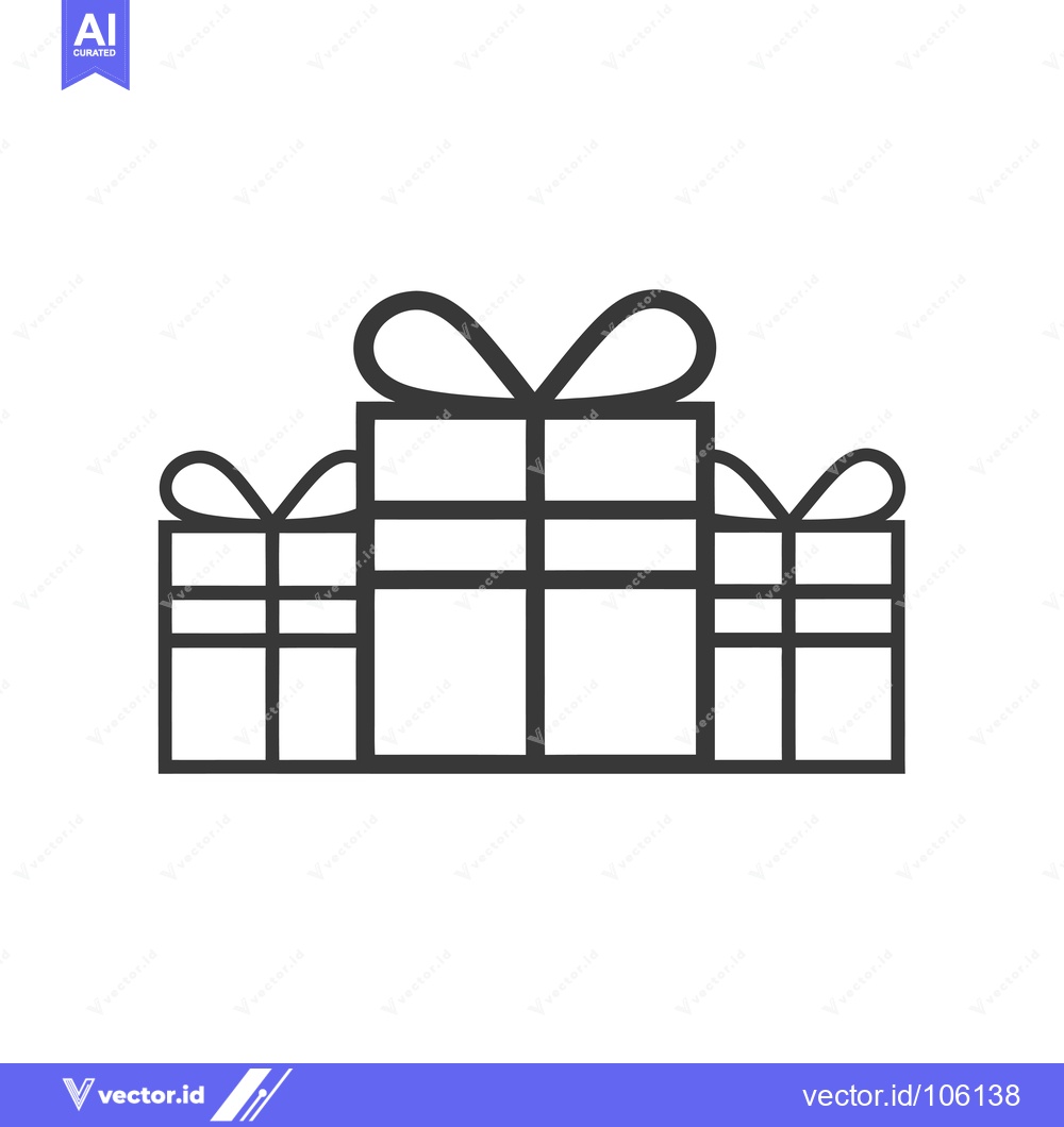 Premium Vector dari Three Gift Boxes with Ribbons