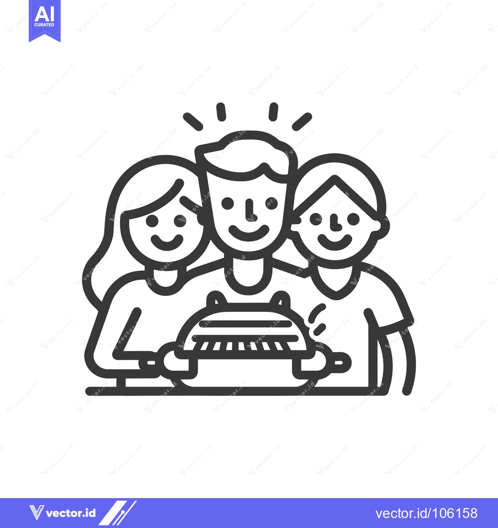 Premium Vector dari Three Happy Friends Sharing a Delicious Dish