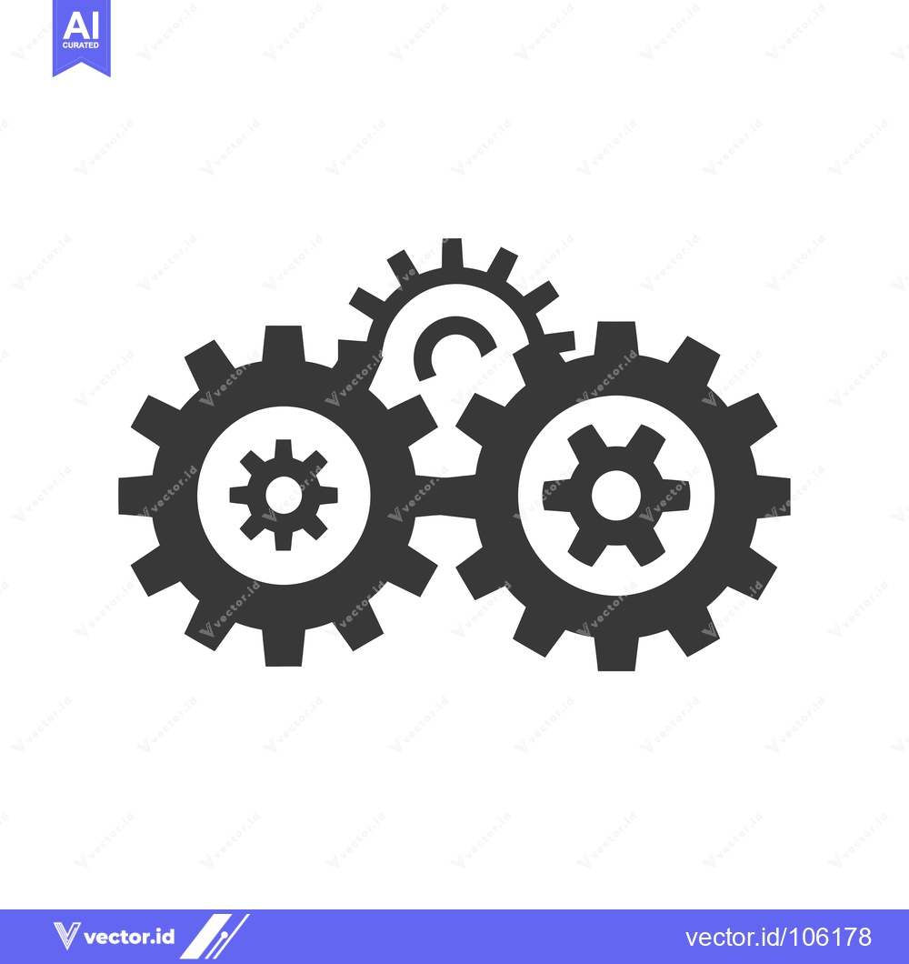 Premium Vector of Three Interlocking Gears as a Symbol of Teamwork and Mechanism