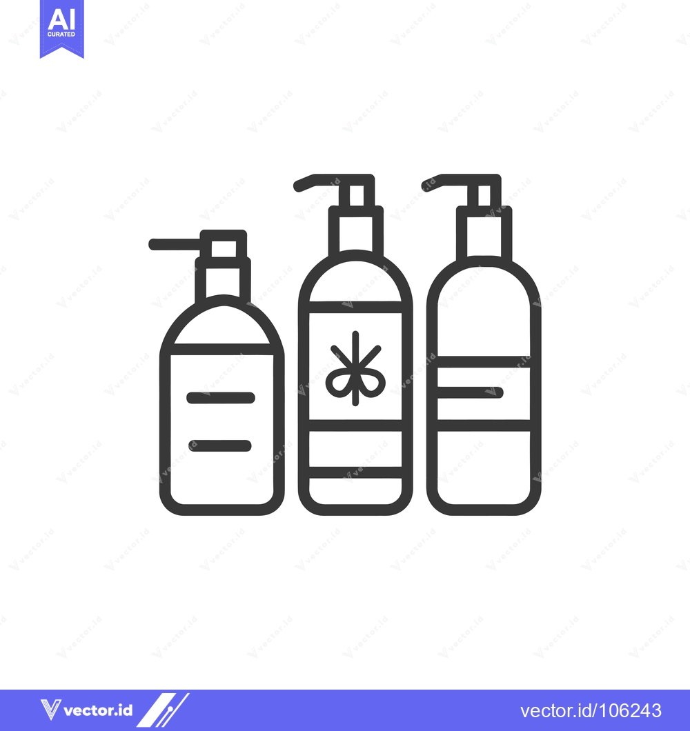 Premium Vector of Three Outline Drawings of Bottles with Dispensers