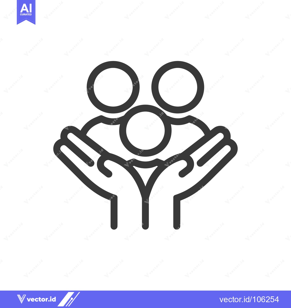 Premium Vector dari Three People Being Held in Two Hands