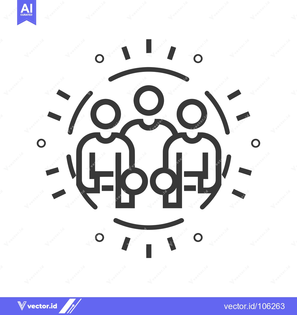 Premium Vector dari Three People Holding Circles Within a Starburst
