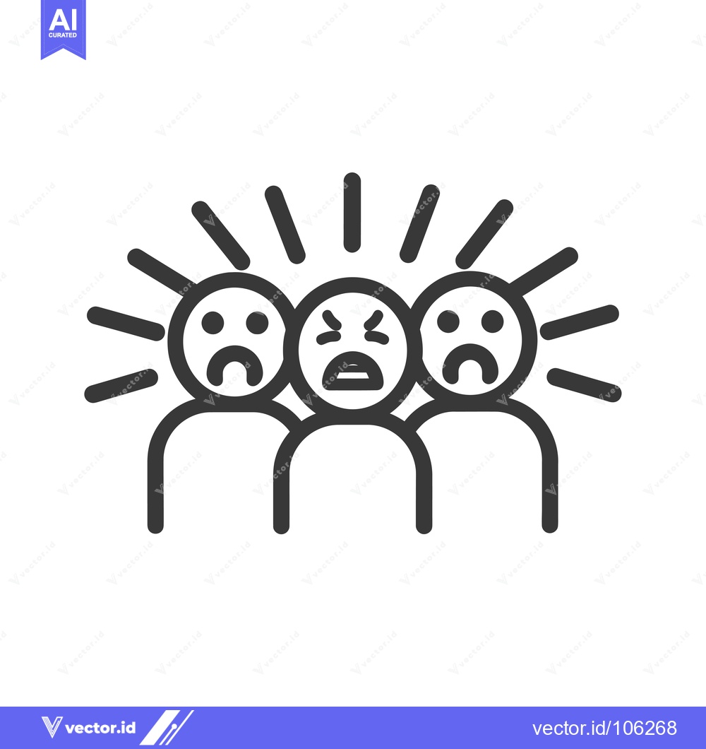 Premium Vector dari Three People, One Angry, Two Sad, Surrounded by Light
