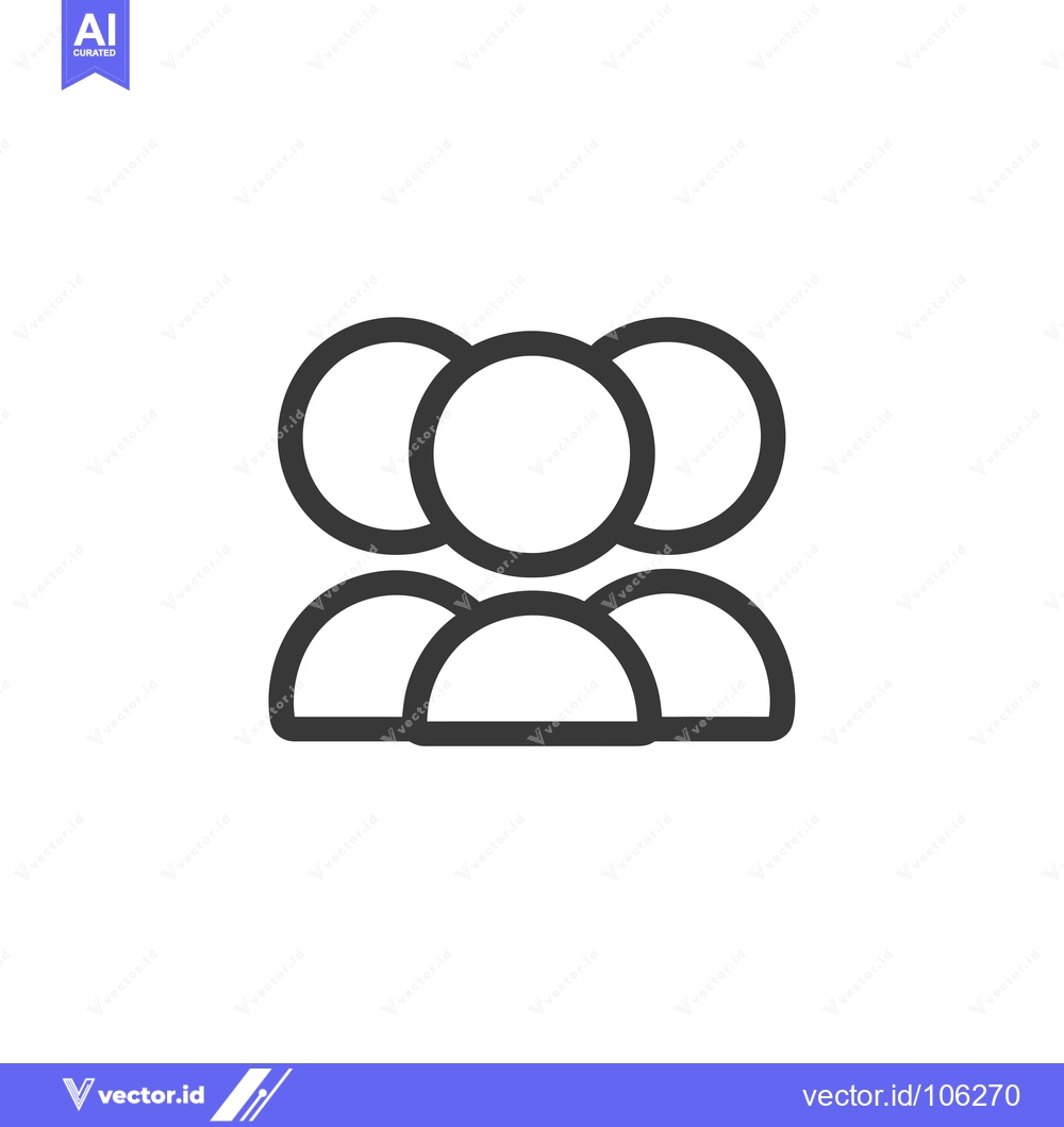 Premium Vector of Three People Represented by Circles and Semi-Circles