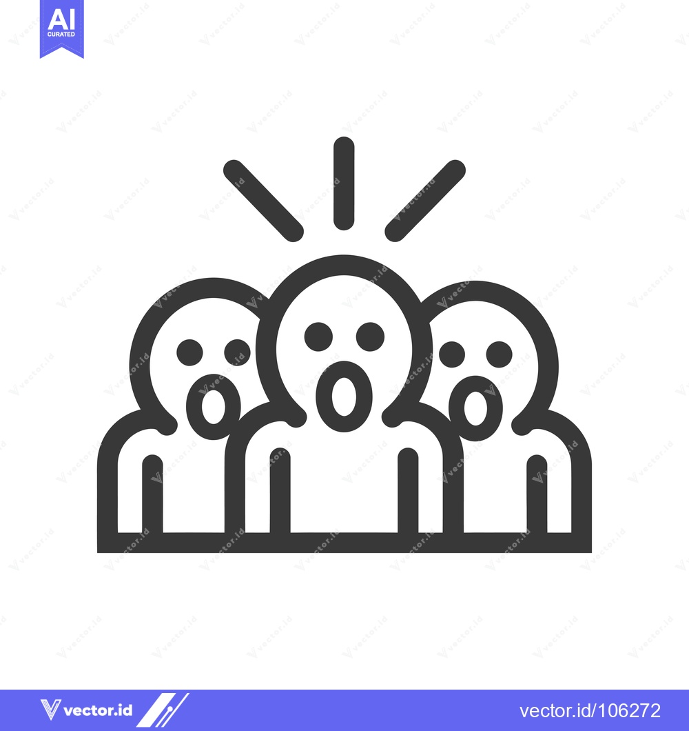 Premium Vector of Three People Shouting with Excitement