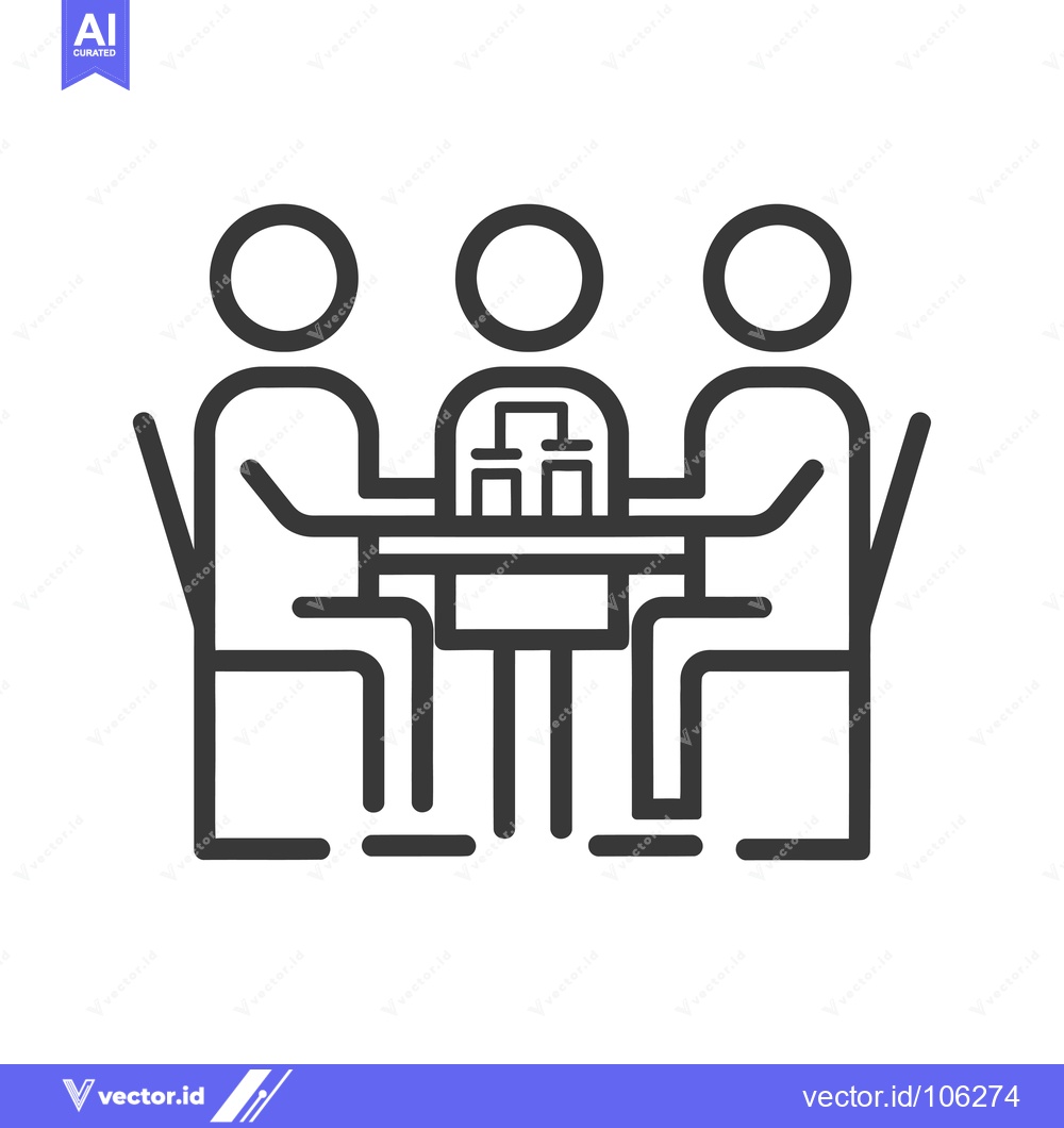Premium Vector dari Three People Sitting Around a Table with Drinks