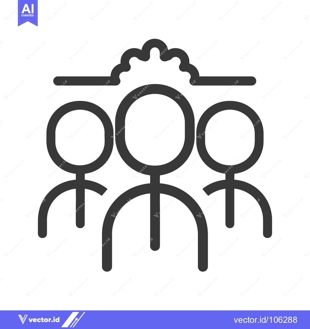 Premium Vector dari Three People with a Cog Above Them, Representing Teamwork