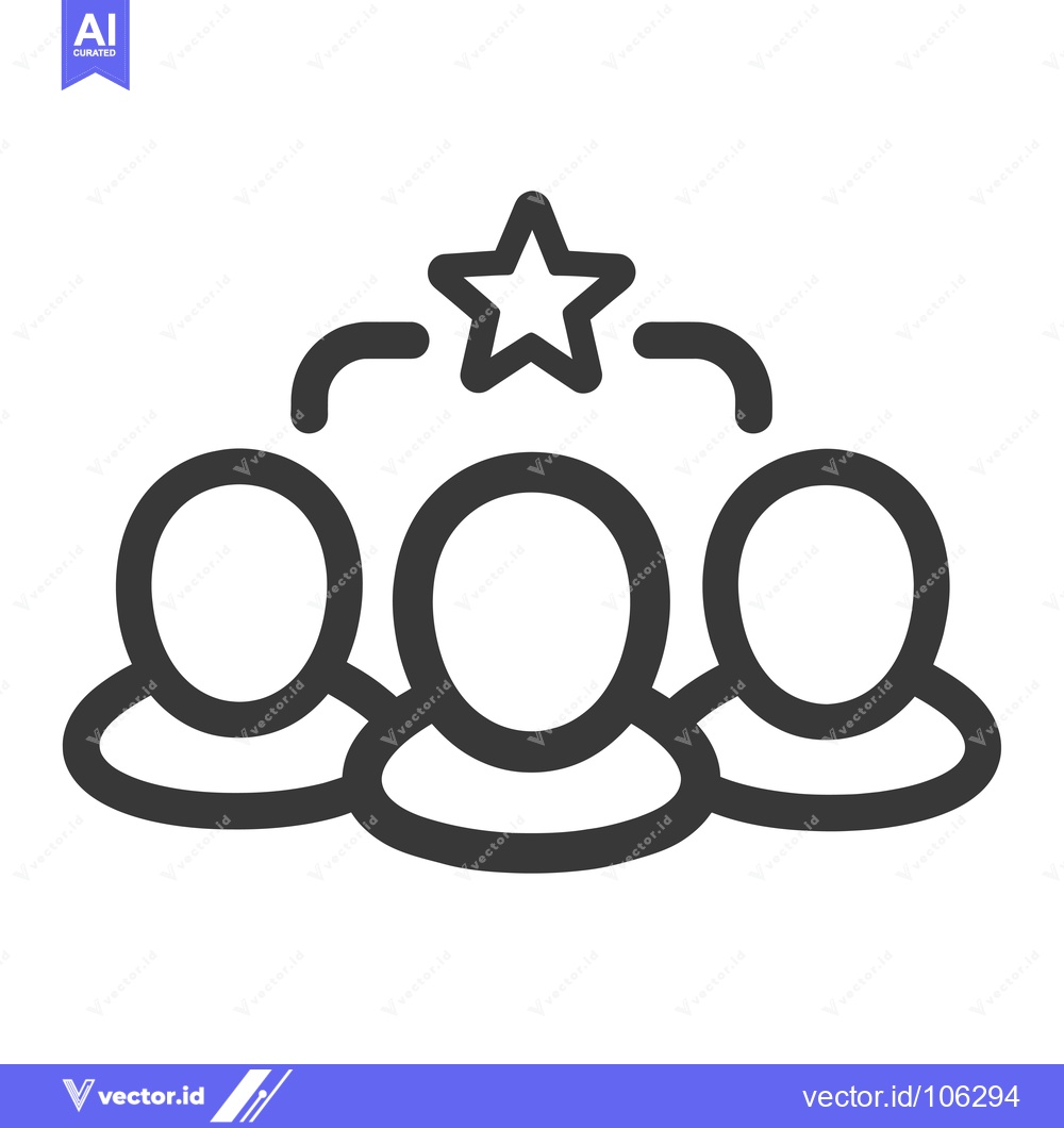 Premium Vector dari Three People Working Together Towards a Five-Pointed Star Goal