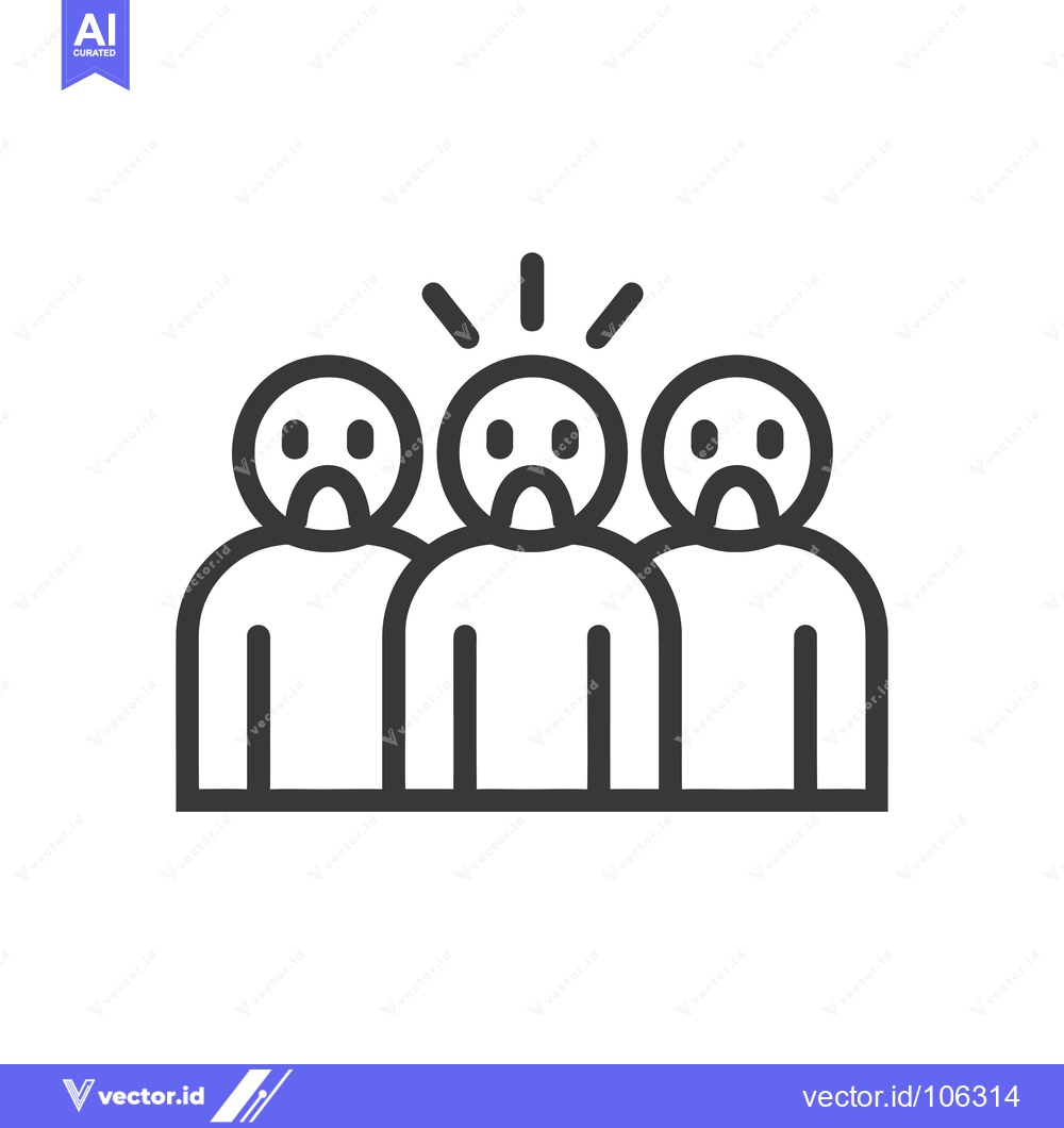 Premium Vector dari Three Sad Emojis with One Person Having an Idea