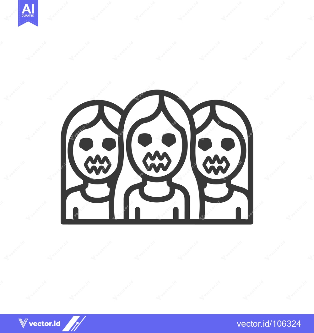Premium Vector dari Three Silenced Women with Tape Over Mouths