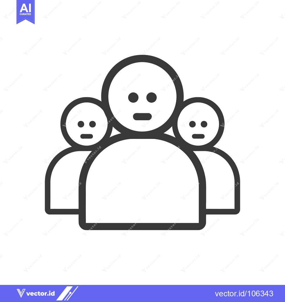 Premium Vector dari Three Simple Line Drawings of People's Faces