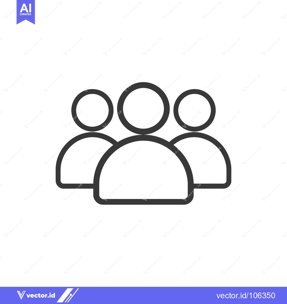 Premium Vector dari Three Simple Outline People Icons
