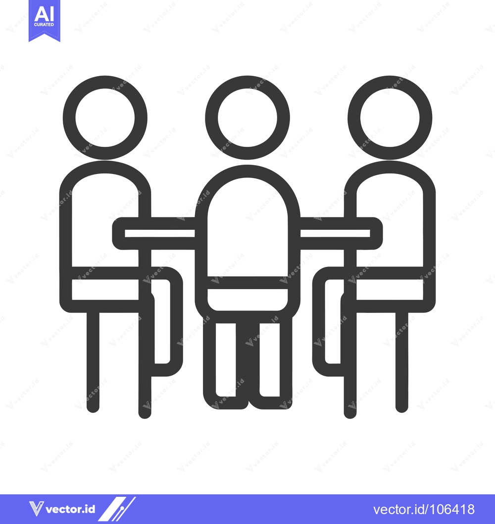 Premium Vector dari Three stick figures holding hands in a circle
