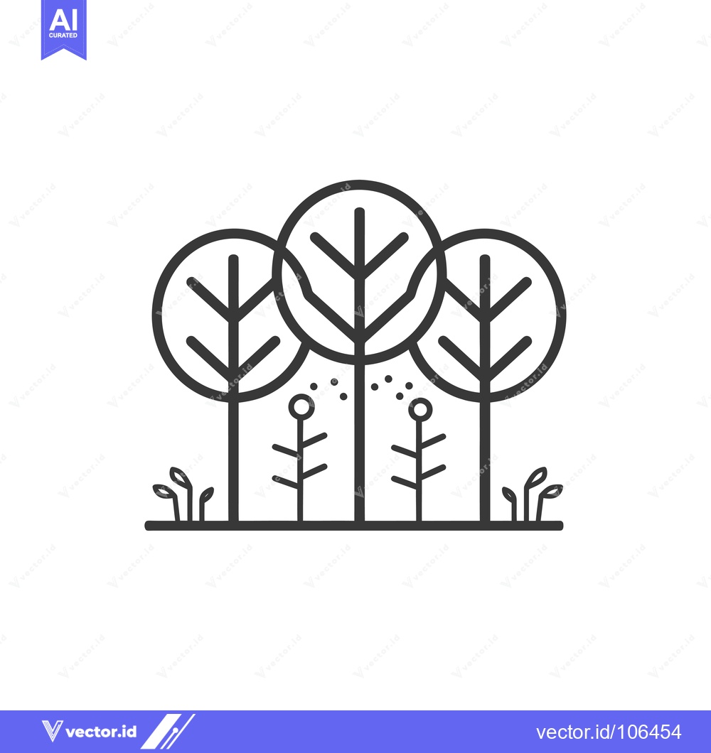 Premium Vector dari Three Trees with Flowers and New Growth
