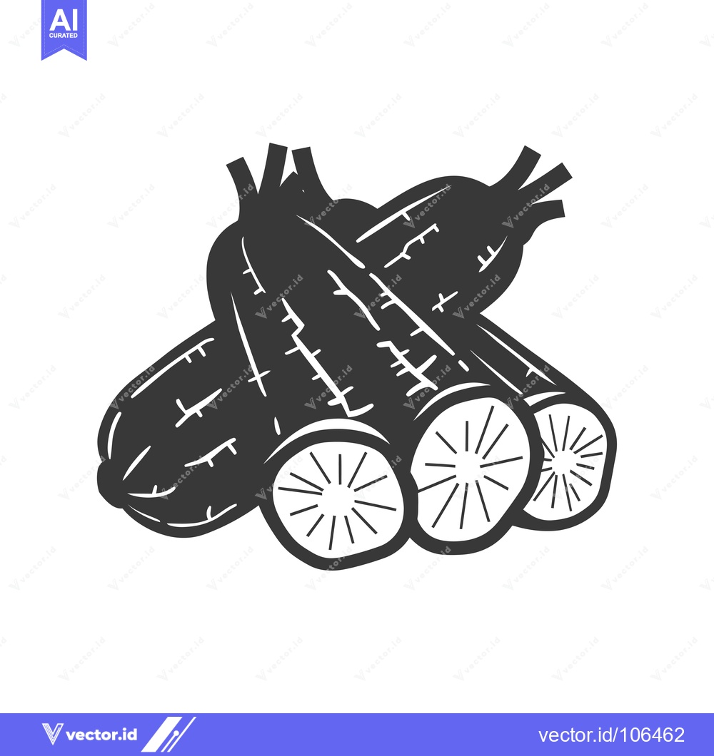 Premium Vector dari Three Whole and Sliced Black and White Sweet Potatoes