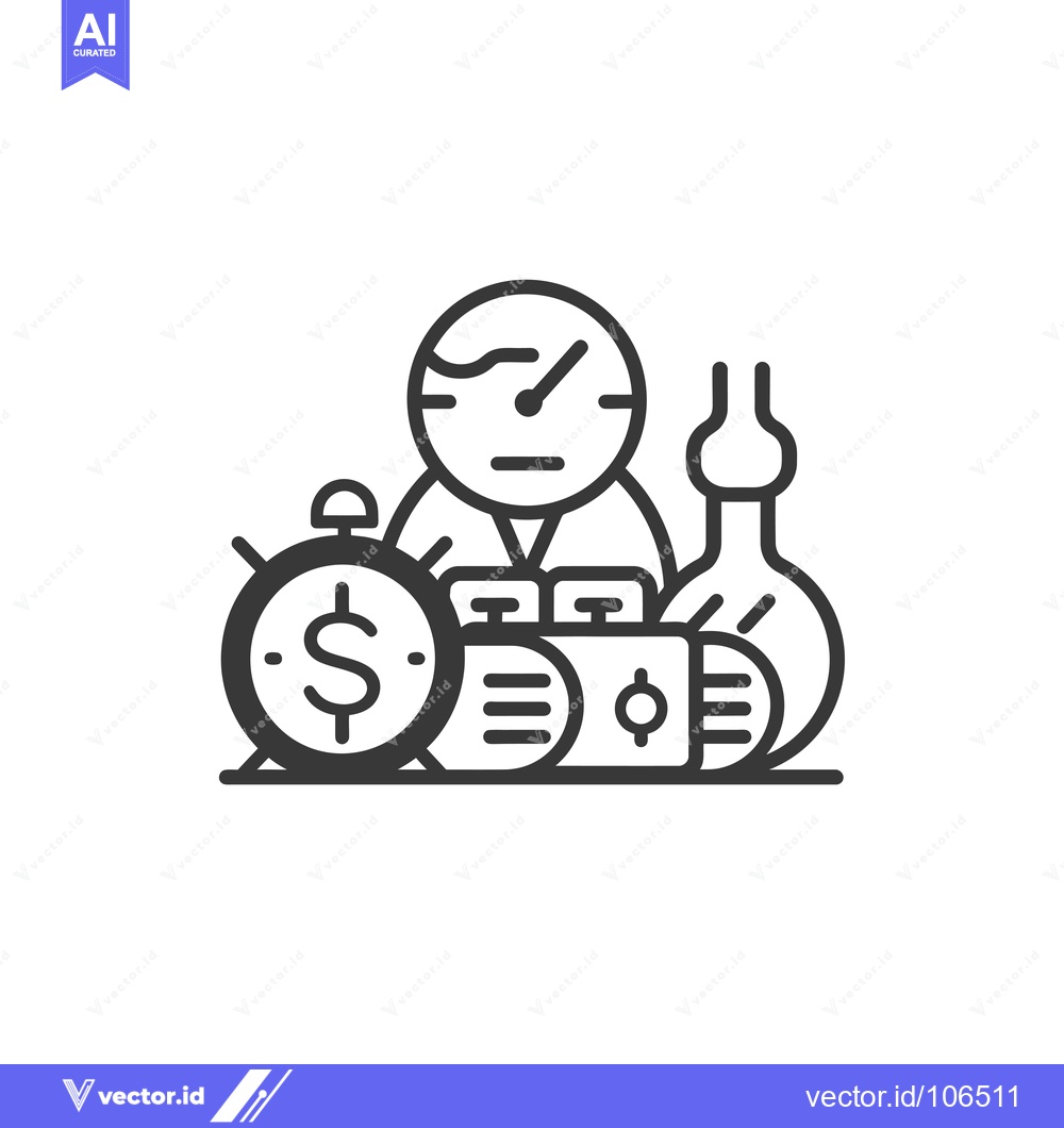Premium Vector of Time, Money, and Effort Symbol