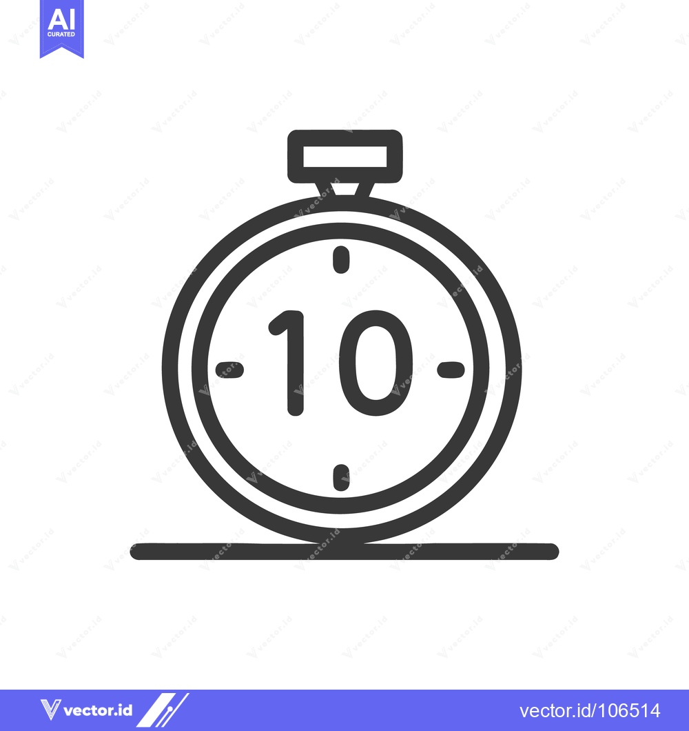 Premium Vector dari Timer 10 Select Icon Line Art Icon 11806