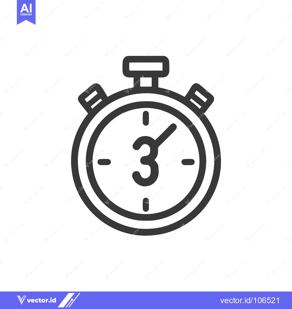 Premium Vector of Timer 3 Icon Line Art Icon 11813