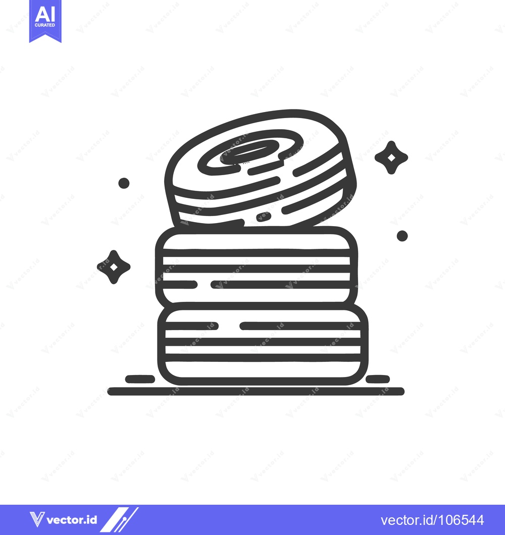 Premium Vector dari Stacked Tires Icon with Sparkles, Automotive Service Symbol