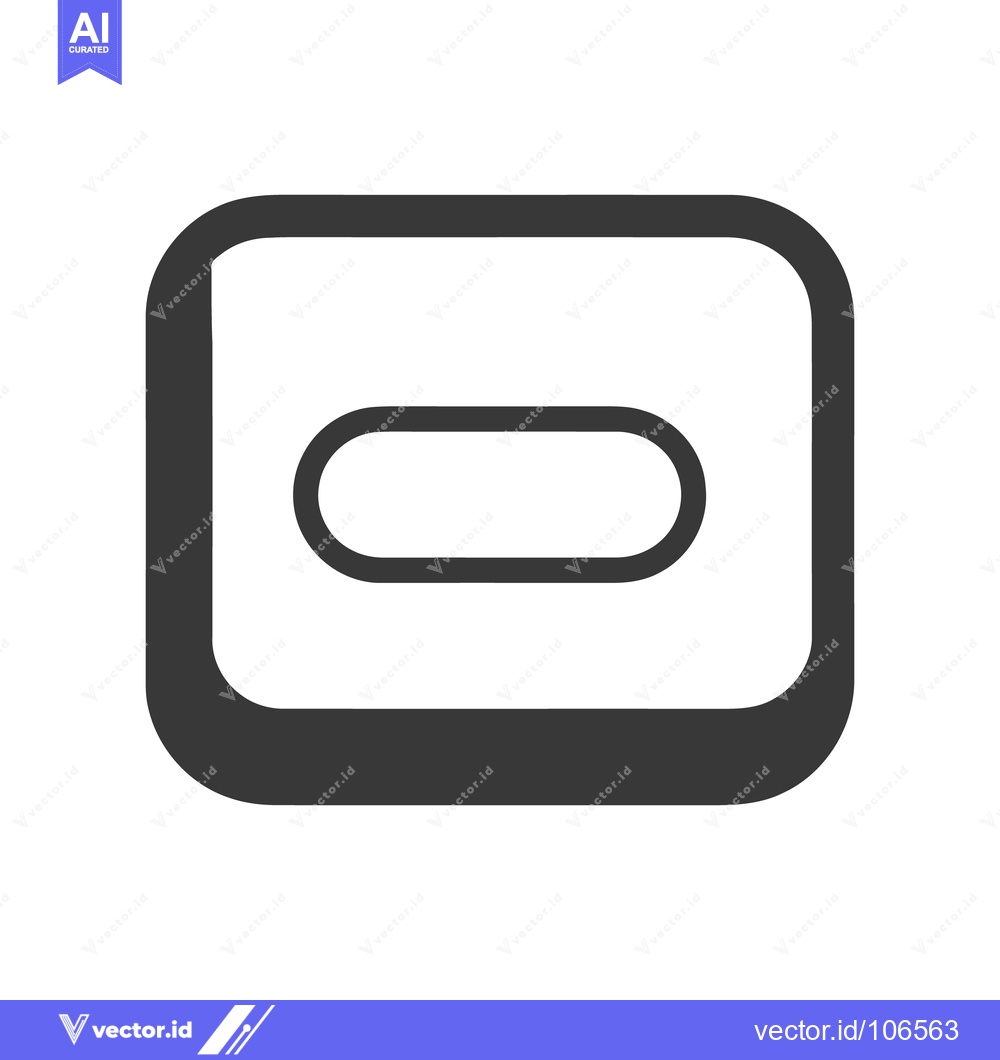 Premium Vector of Minimalist Subtract Icon: Rounded Rectangle with Inner Minus Sign