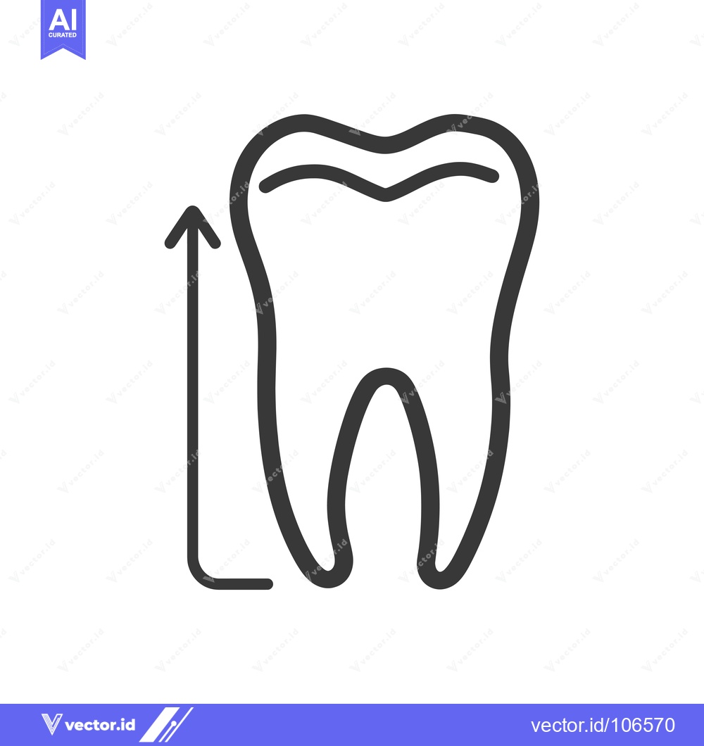 Premium Vector dari Tooth Growth Icon with Upward Arrow