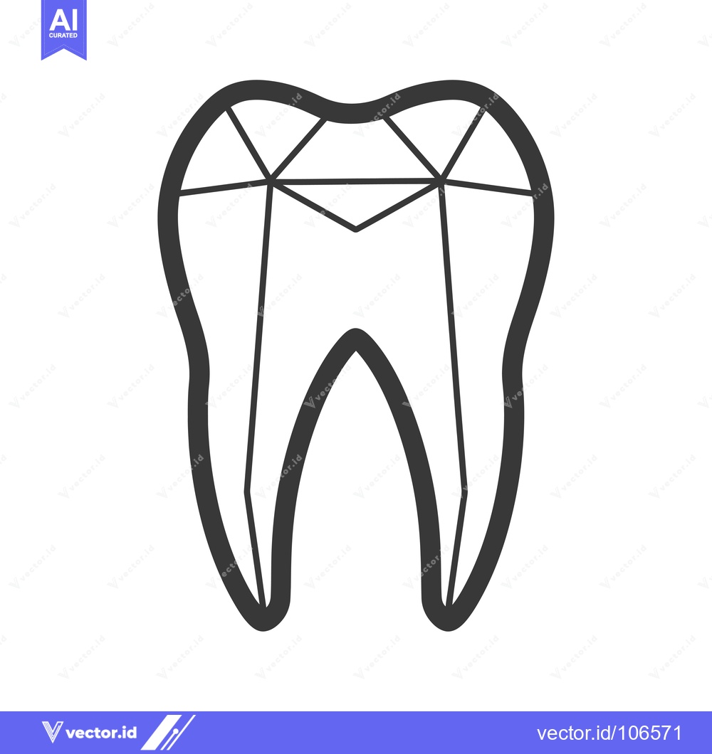 Premium Vector dari Tooth Shaped Like a Diamond