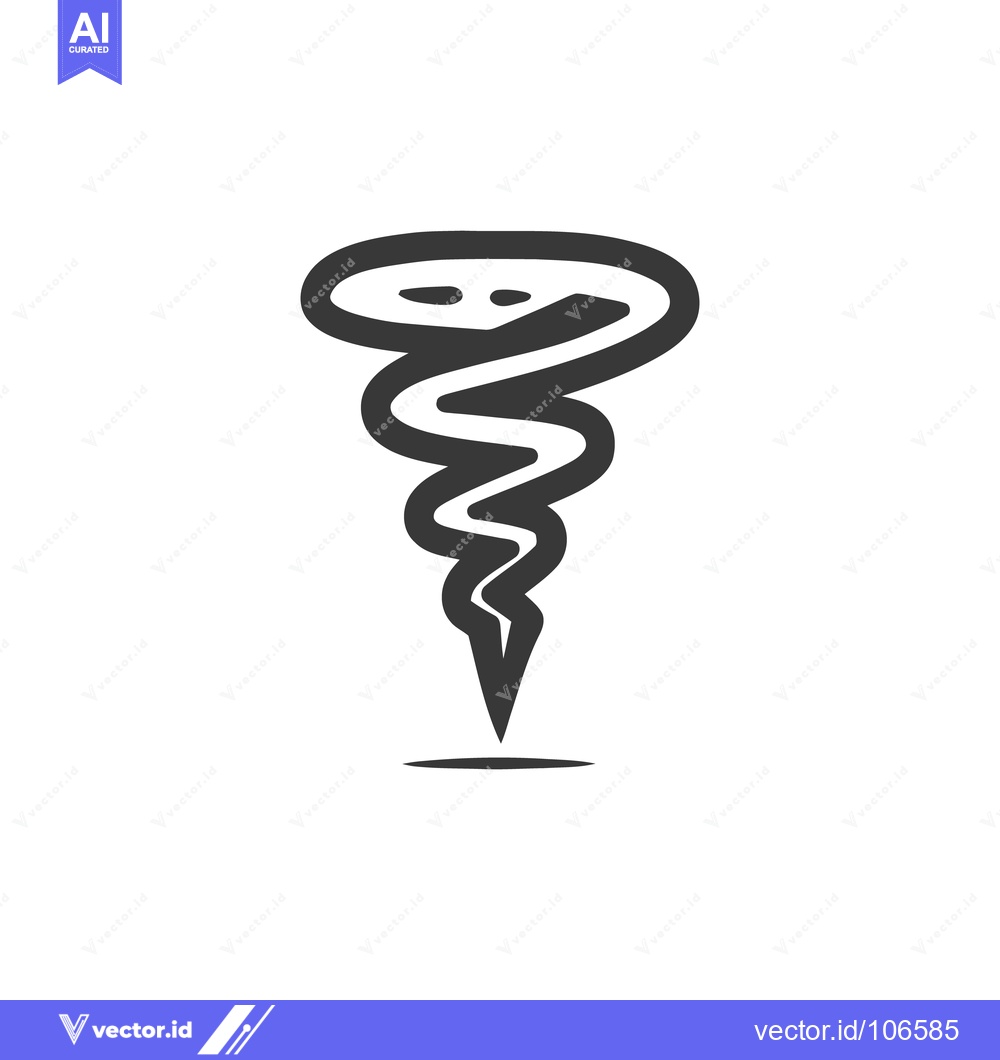 Premium Vector dari Stylized Tornado Icon with Abstract Design and Minimalist Aesthetic