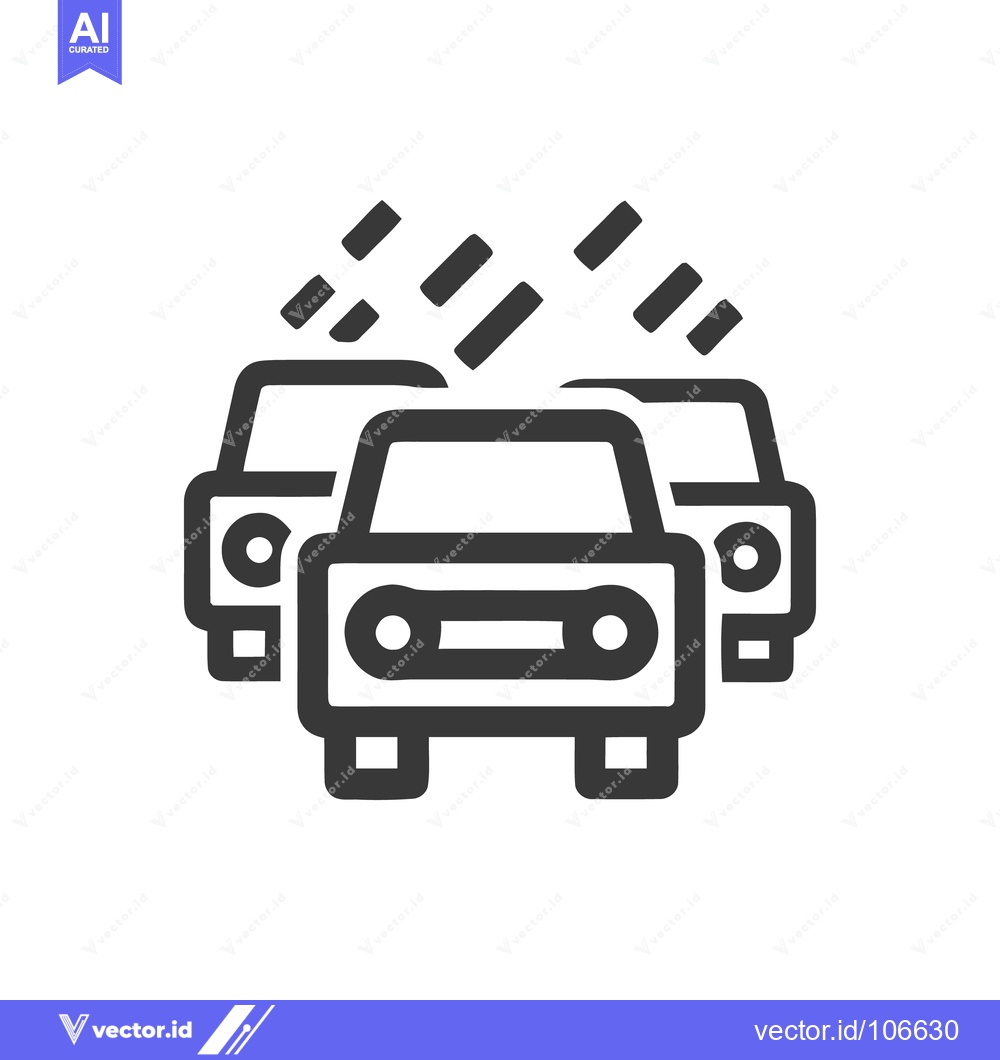 Premium Vector of Three Cars Icon with Motion Lines, Automotive Industry Symbol