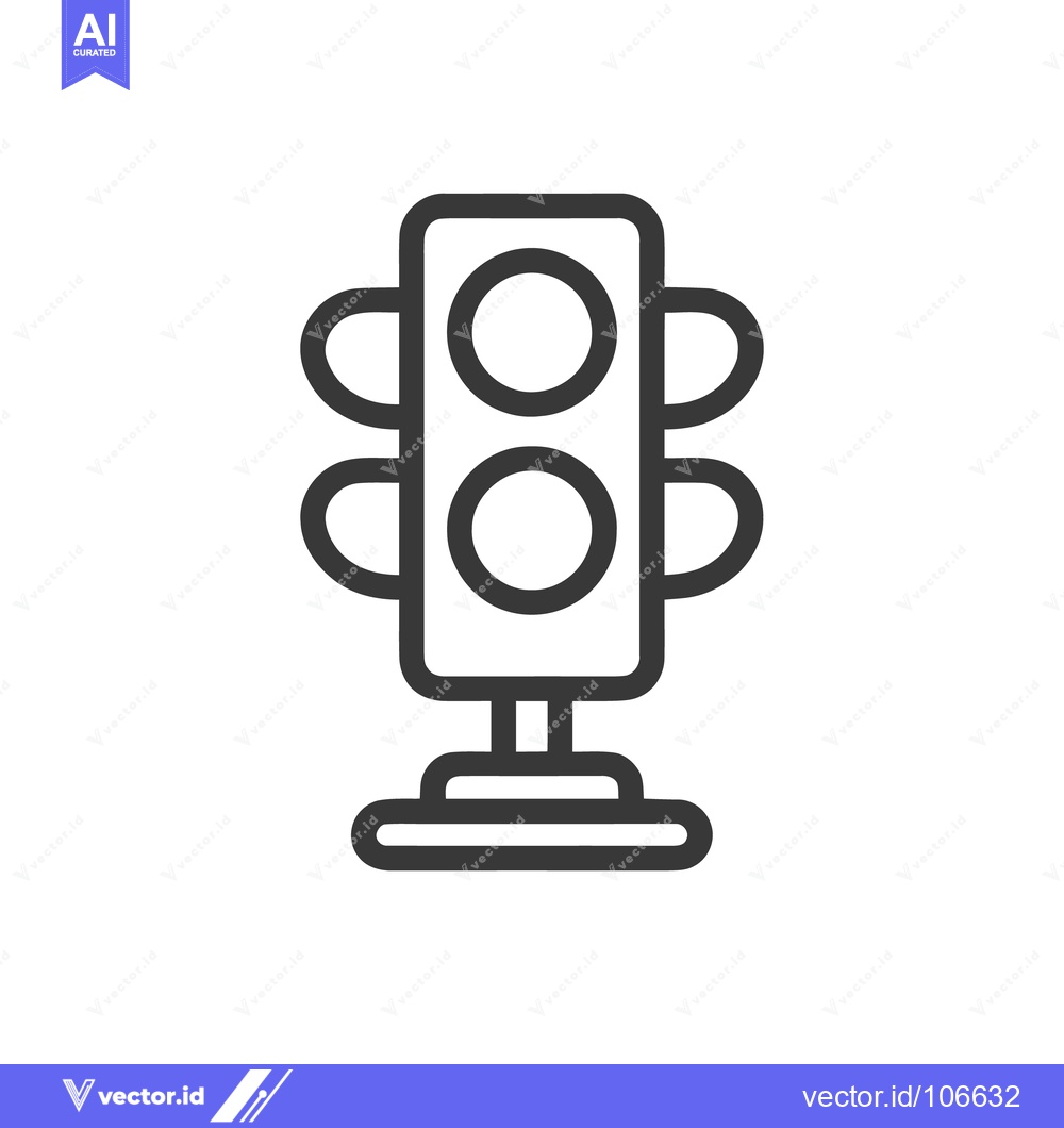 Premium Vector dari Minimalist Traffic Light Icon: Simple Design, Road Safety Symbol