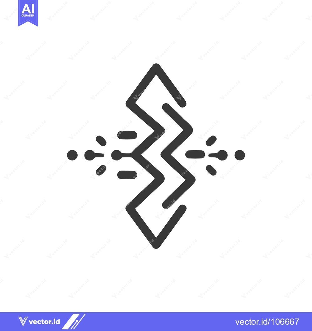 Premium Vector dari Abstract Zigzag Energy Burst Icon on White Background