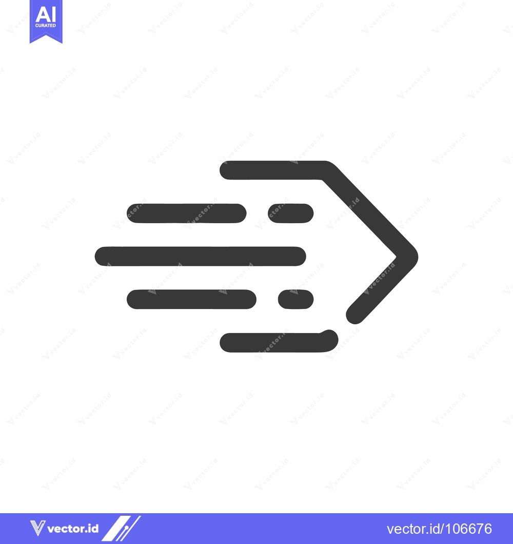 Premium Vector of Dynamic Arrow Icon with Motion Lines, Speed and Direction Concept