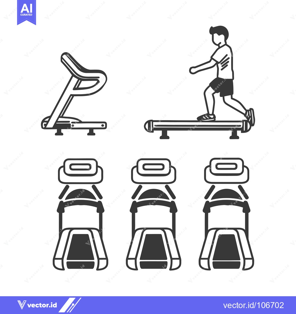 Premium Vector dari Treadmill Exercise Equipment Icon Illustration