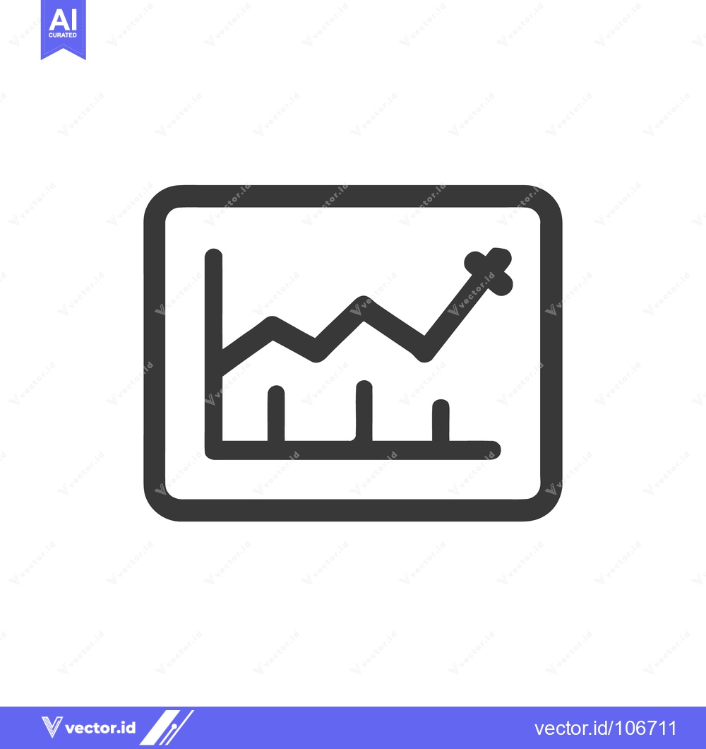 Premium Vector dari Ascending Graph Icon: Business Growth and Financial Success Symbol in