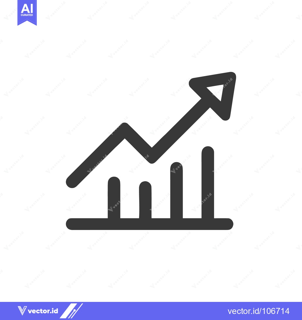 Premium Vector dari Ascending Graph Icon: Business Growth and Financial Success Symbol