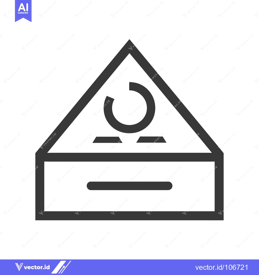 Premium Vector dari Triangle with a Circle and a Line Inside a Rectangle
