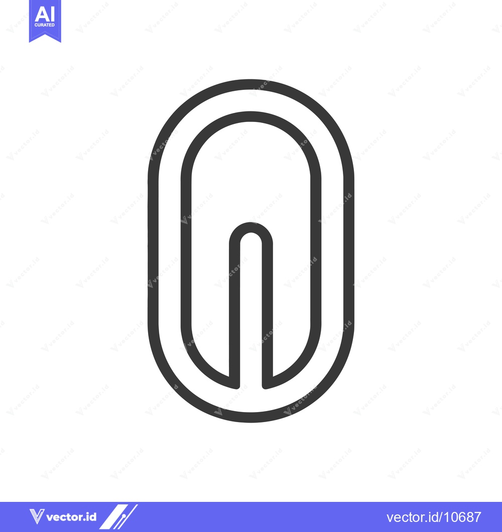 Premium Vector dari A Black and White Outline of a Paperclip