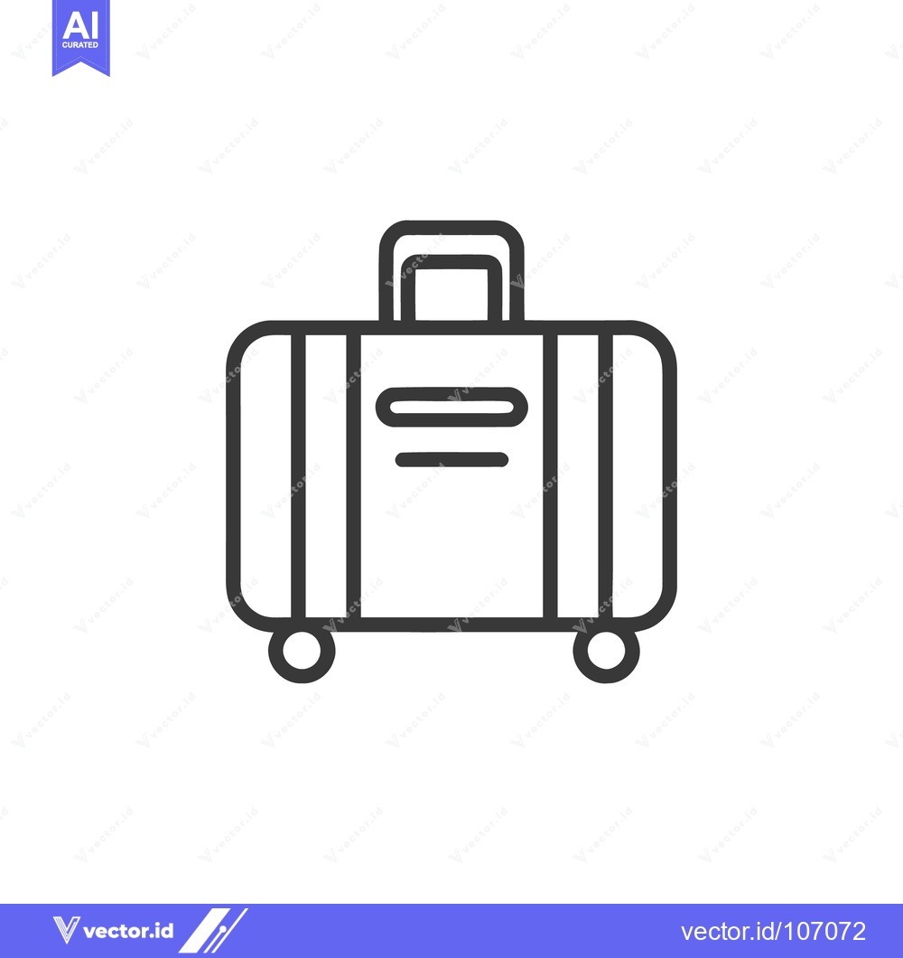 Premium Vector of Minimalist Suitcase Icon: Travel, Luggage, and Adventure Symbol