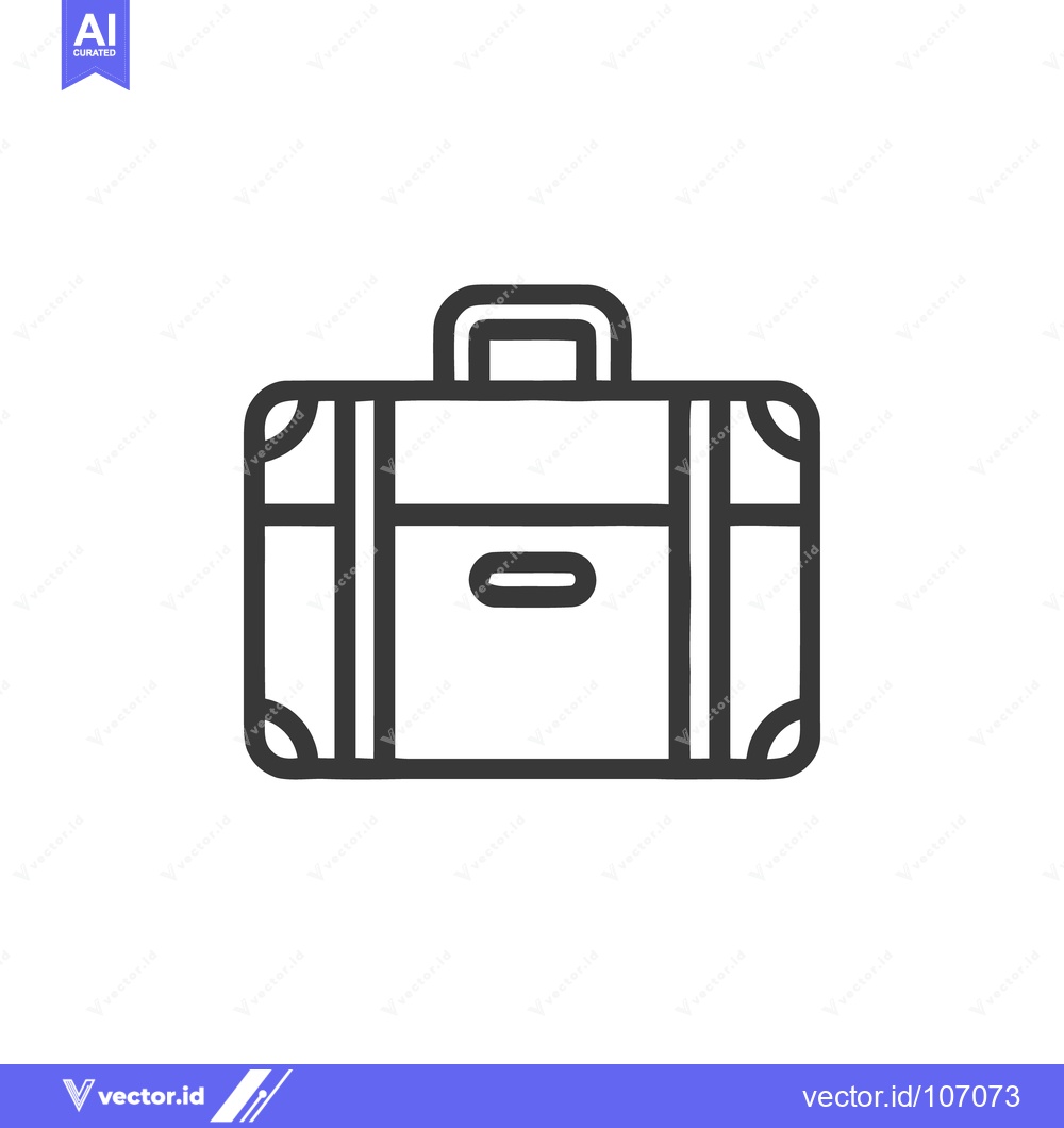 Premium Vector dari Minimalist Suitcase Icon: Travel, Luggage, and Adventure Symbol