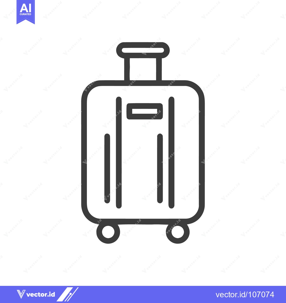 Premium Vector dari Minimalist Suitcase Icon: Travel, Luggage, and Adventure Symbol