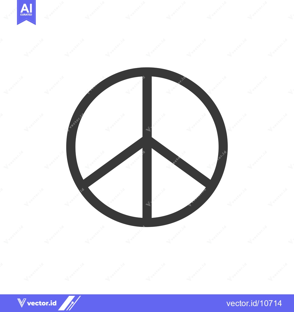 Premium Vector dari A black and white peace symbol graphic