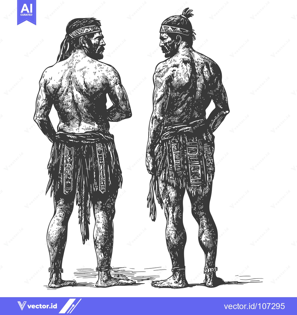 Premium Vector dari Two Ancient Men in Traditional Garments