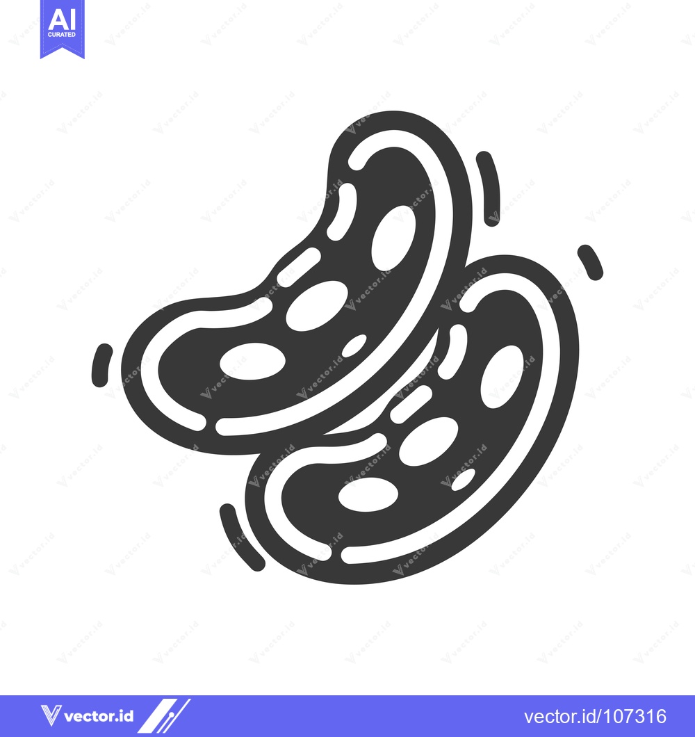 Premium Vector dari Two Bean Pods with White Interiors and Black Outlines