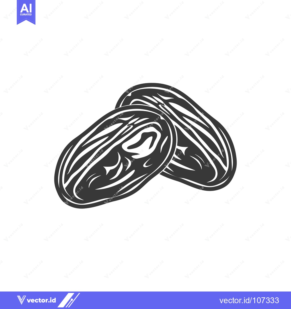 Premium Vector dari Two Black and White Dates with Detailed Texture