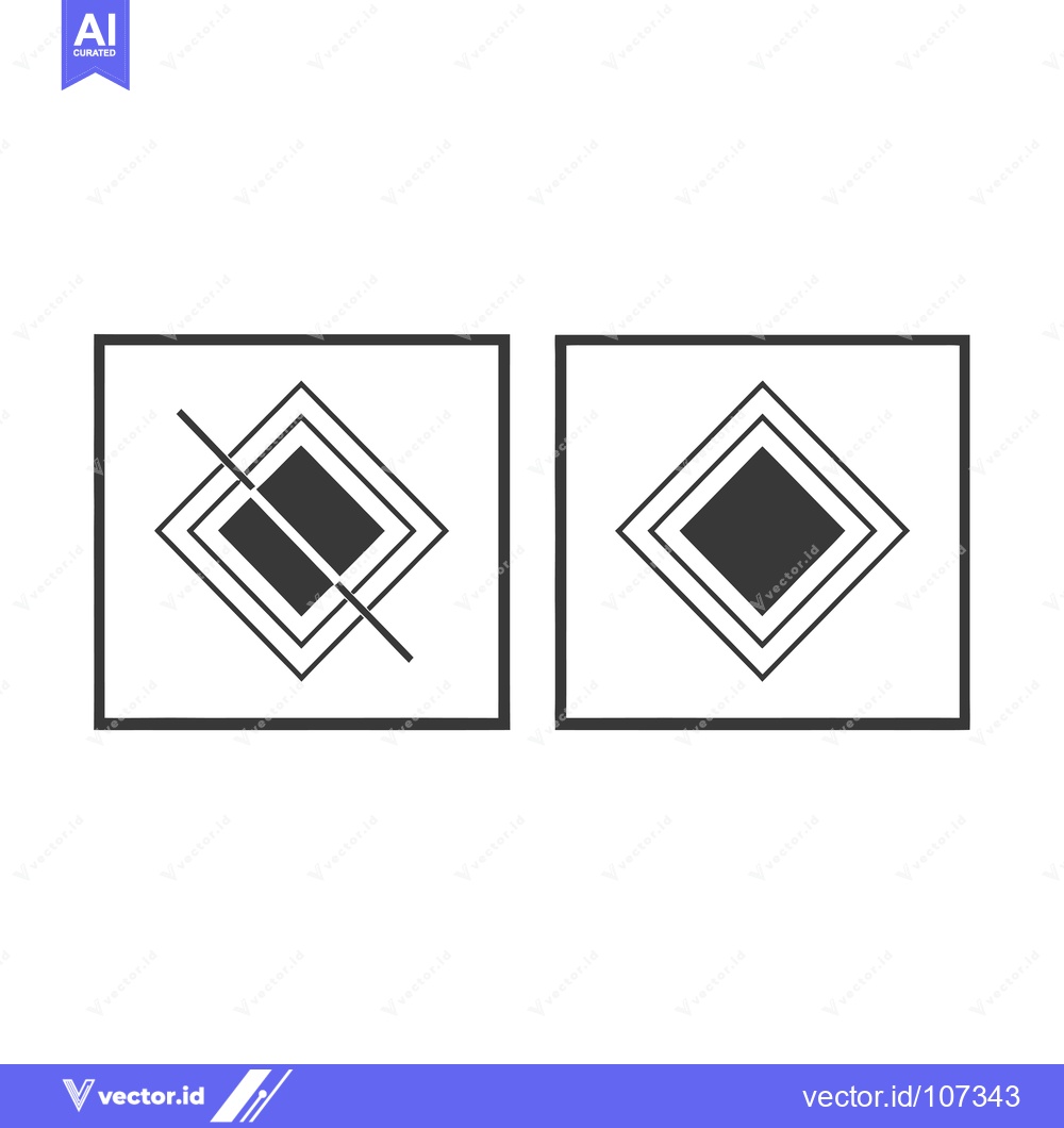 Premium Vector of Two Black and White Geometric Shapes in Squares