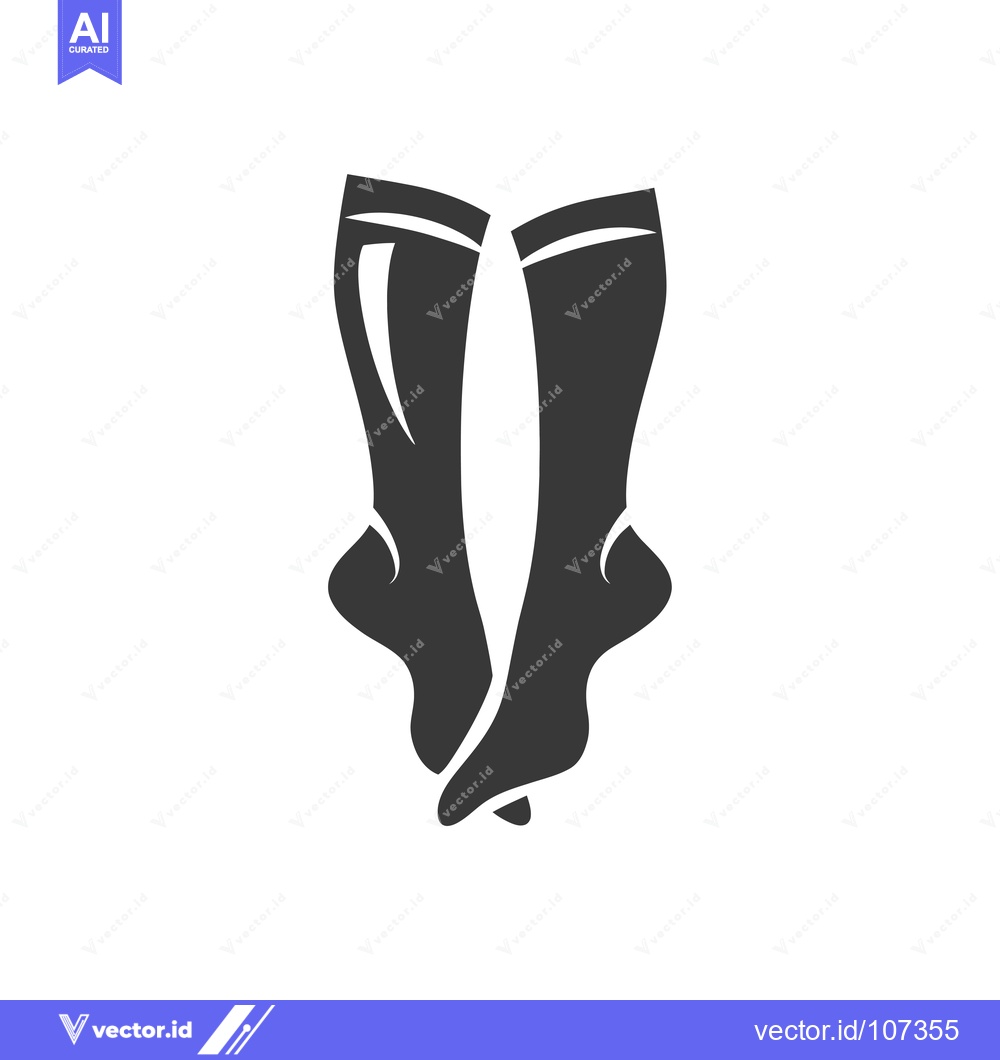Premium Vector dari Two Black and White Socks Standing Upright