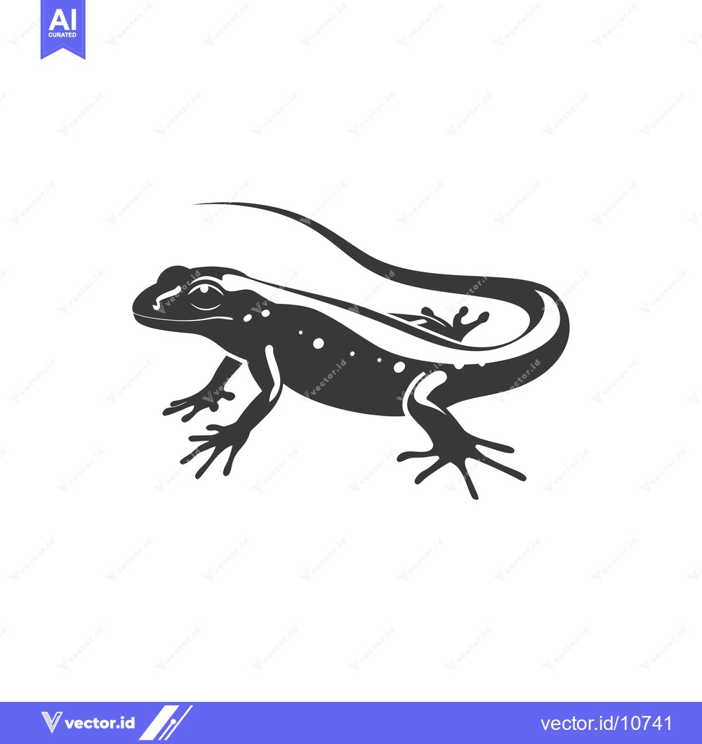 Premium Vector dari A Black and White Silhouette of a Lizard