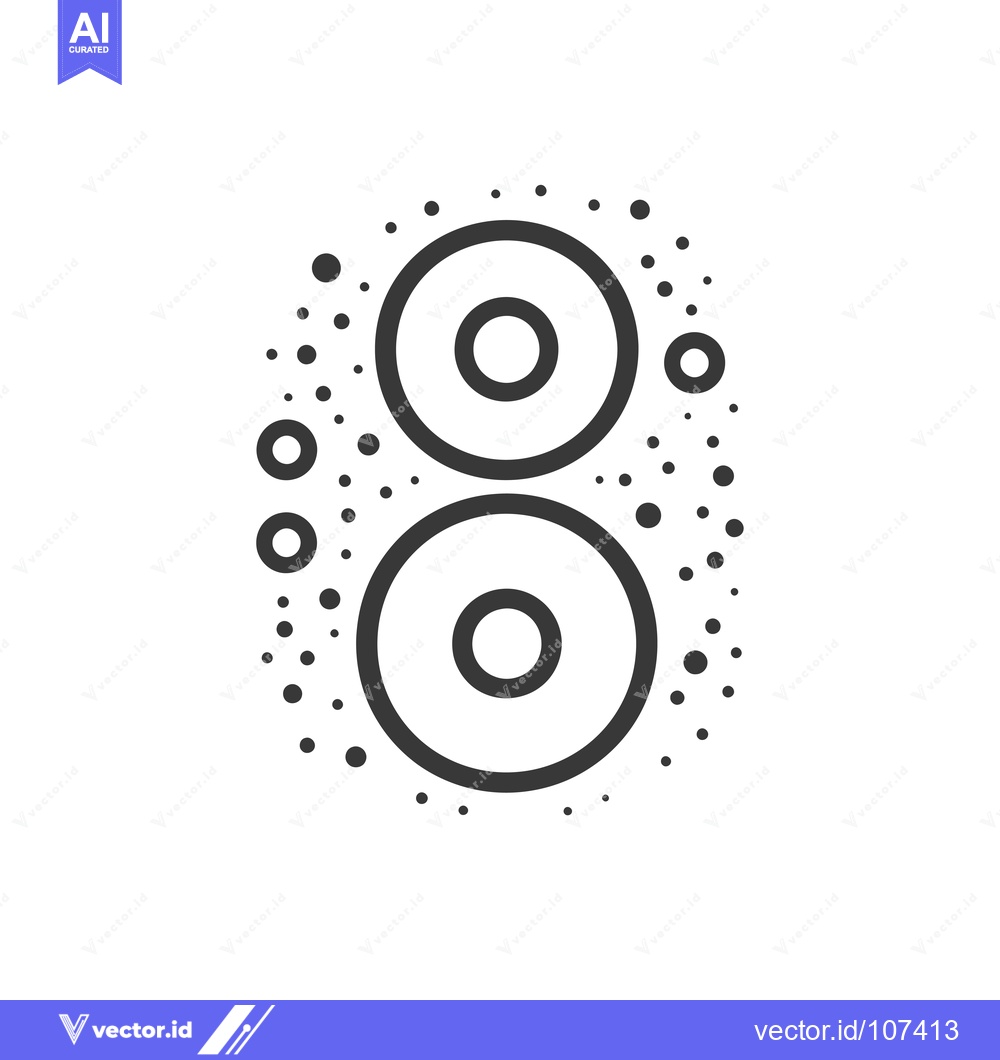 Premium Vector dari Two Concentric Circles with Surrounding Dots